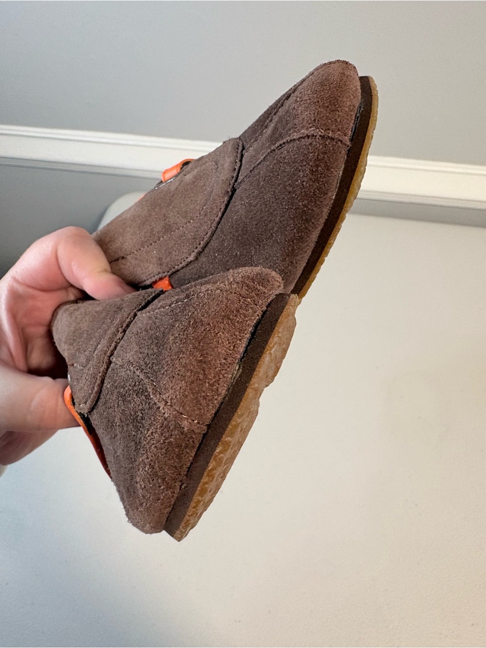Gola Retro Suede Double Strap Sneakers Brown Orange Trainers Women’s US 6 - Picture 12 of 12